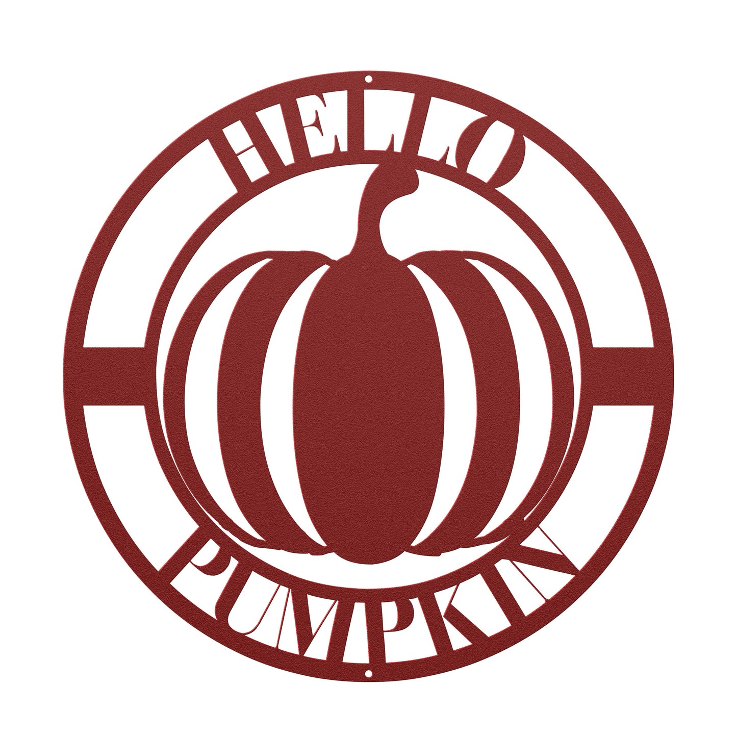 10148 - * Hello Pumpkin Circular Metal Wall Art