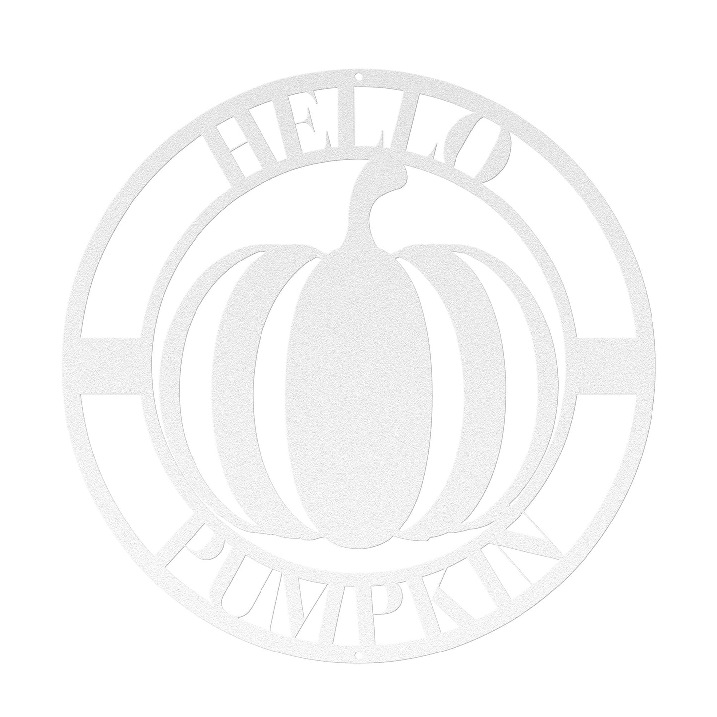 10148 - * Hello Pumpkin Circular Metal Wall Art