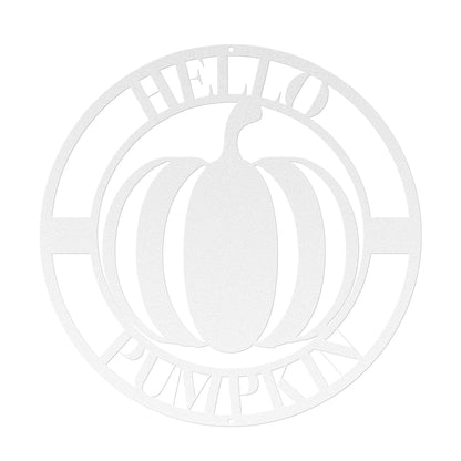 10148 - * Hello Pumpkin Circular Metal Wall Art