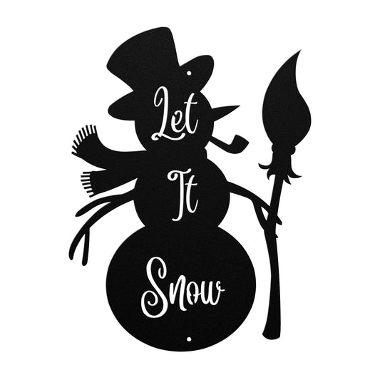10146 - * Let it Snow Snowman Metal Sign