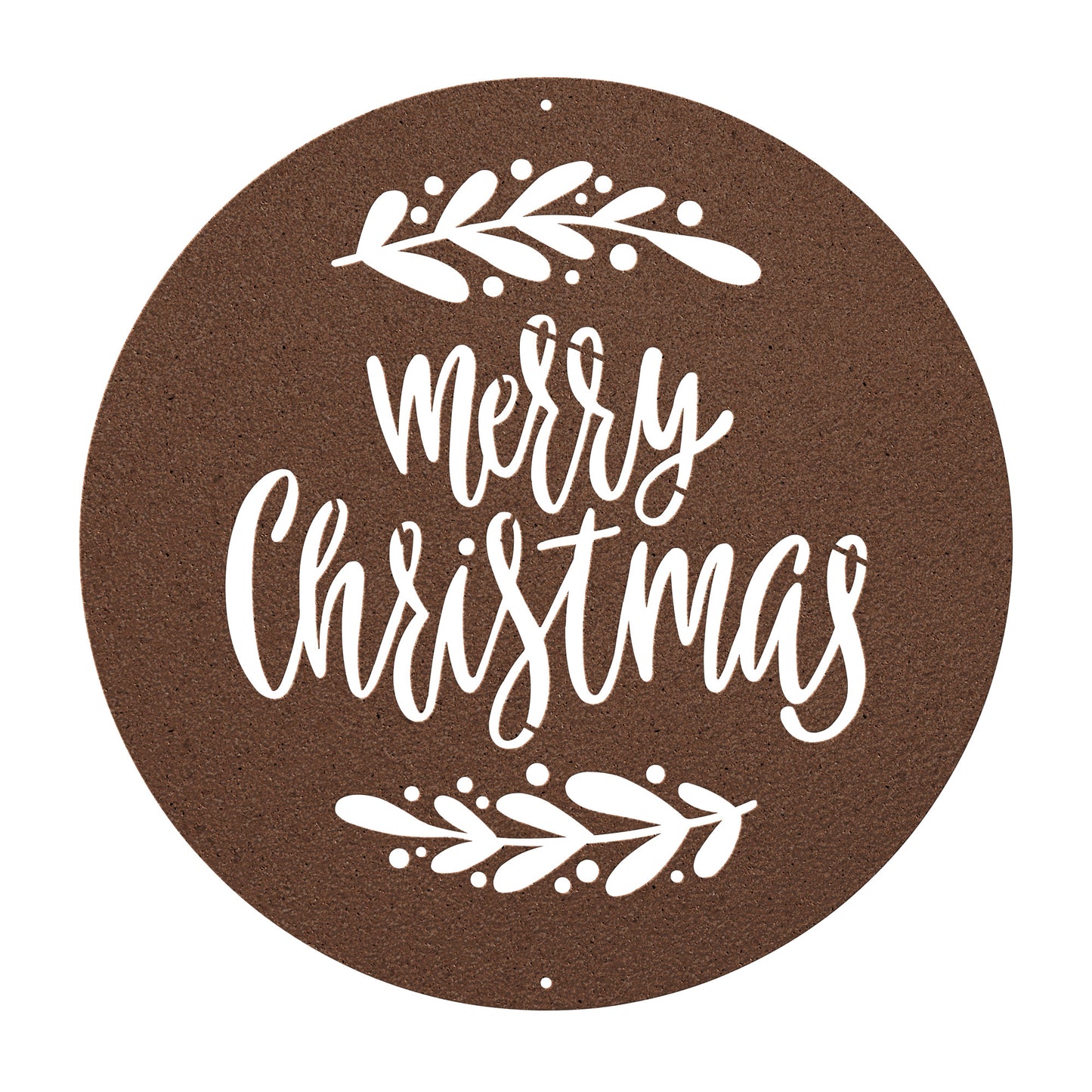 10144 - * Merry Christmas Circular Metal Sign