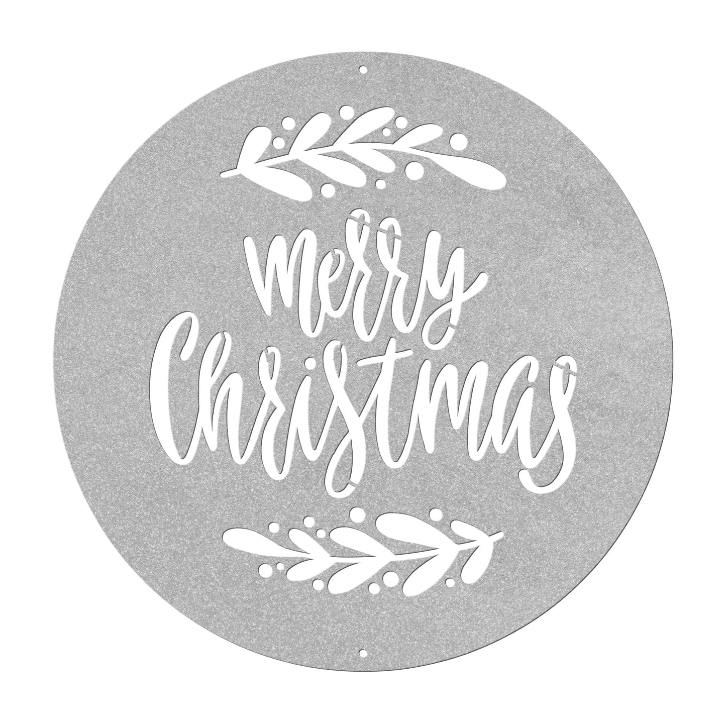 10144 - * Merry Christmas Circular Metal Sign