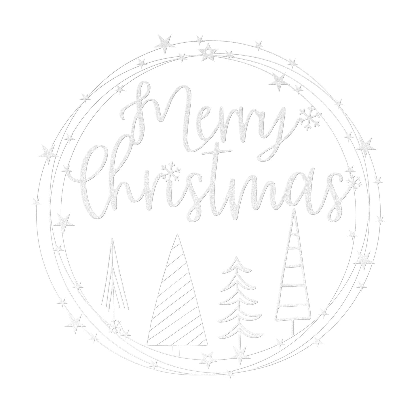 10142 - * Merry Christmas Circular Tree Wall Art