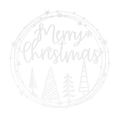 10142 - * Merry Christmas Circular Tree Wall Art