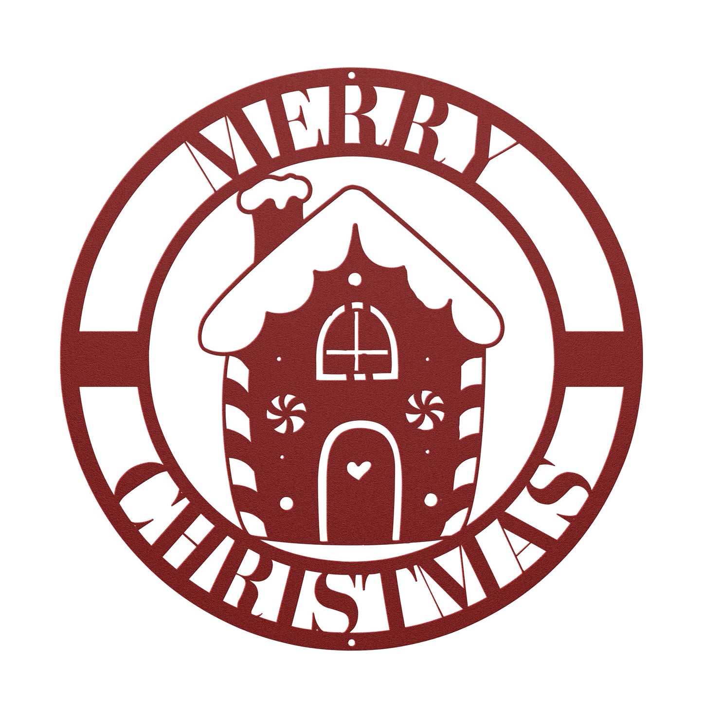 10140 - * Merry Christmas Gingerbread House Metal Sign