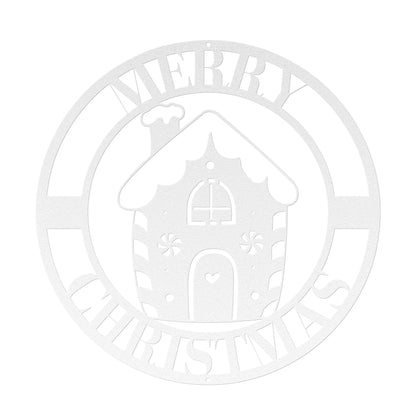 10140 - * Merry Christmas Gingerbread House Metal Sign
