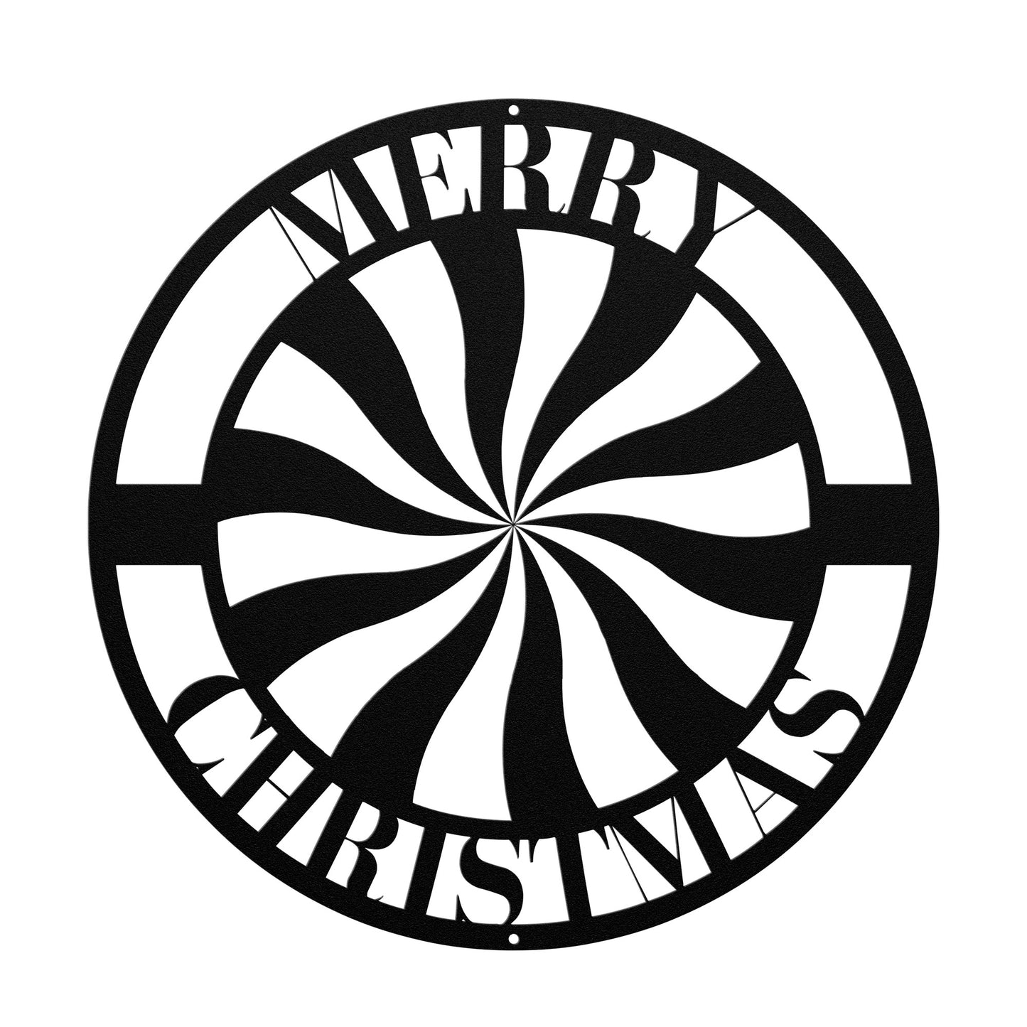 10139 - * Merry Christmas Peppermint Metal Sign