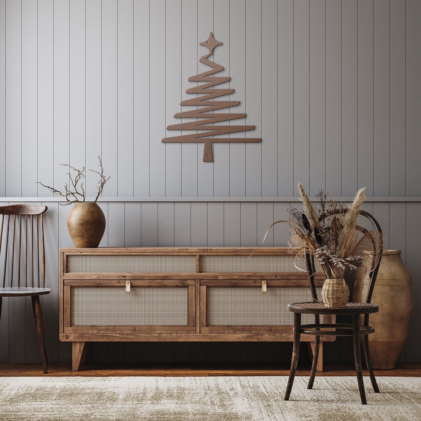 10088 - Modern Christmas Tree Metal Decor
