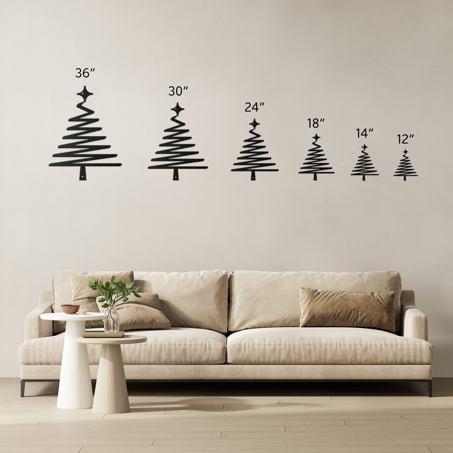 10088 - Modern Christmas Tree Metal Decor