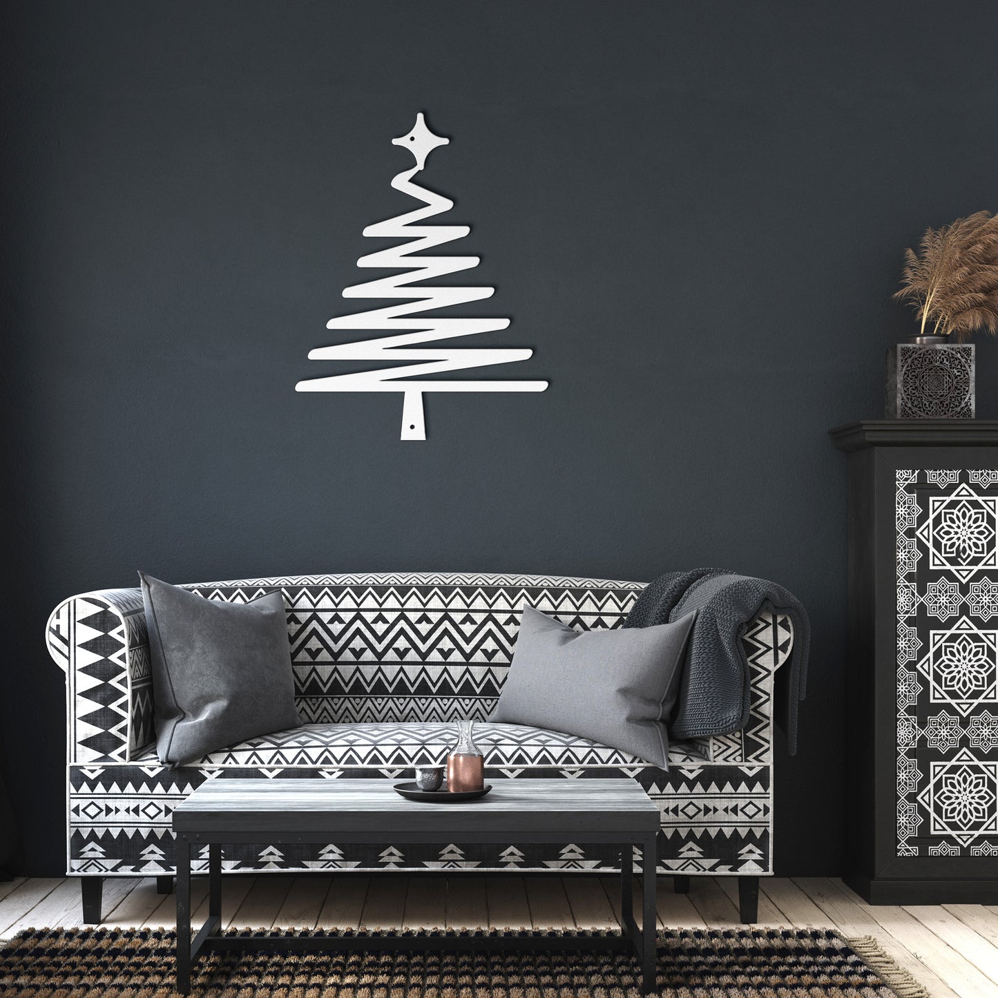 10088 - Modern Christmas Tree Metal Decor