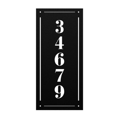 10087 - Modern Vertical Rectangular Address Sign