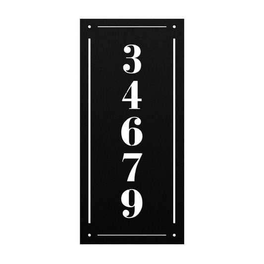 10087 - Modern Vertical Rectangular Address Sign