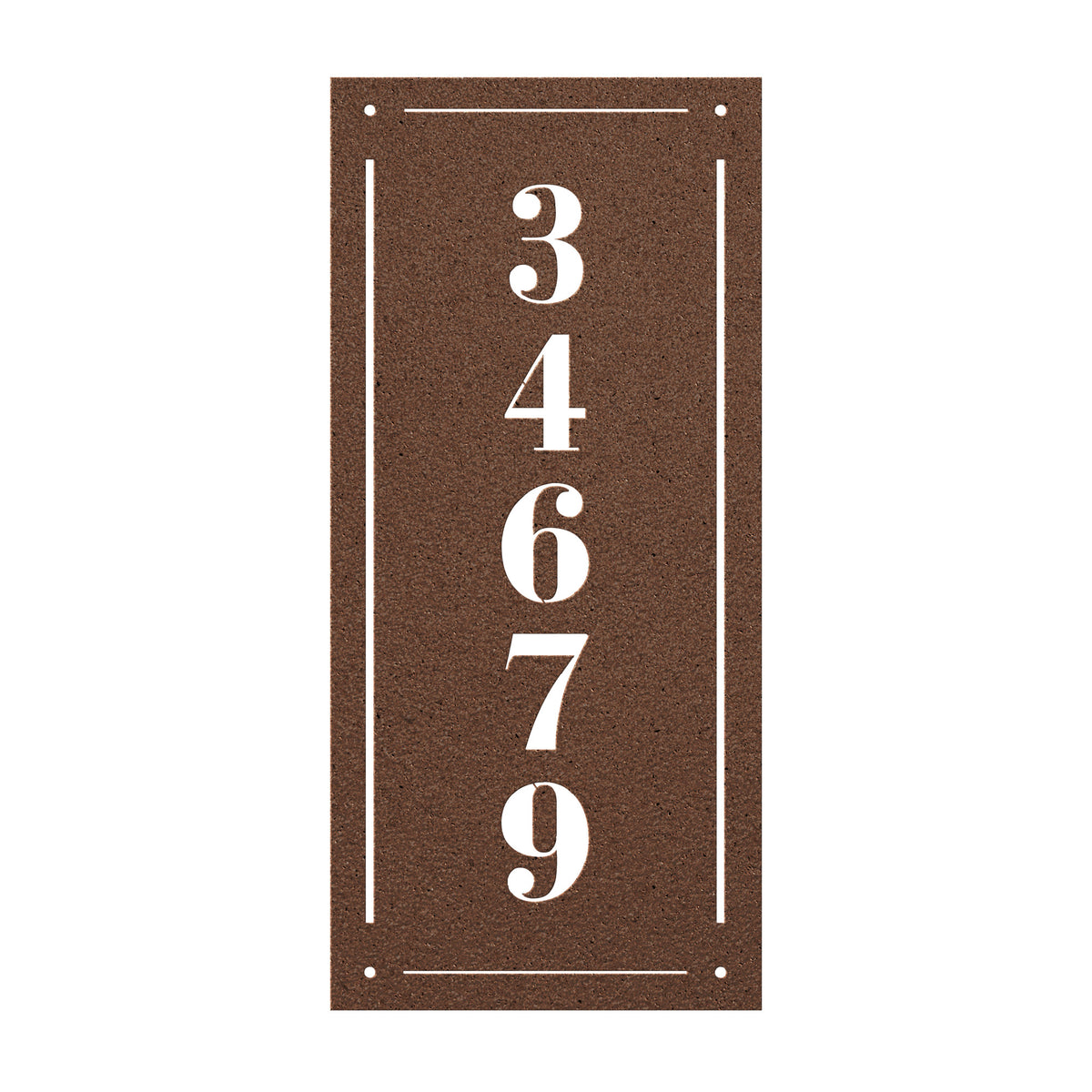 10087 - Modern Vertical Rectangular Address Sign