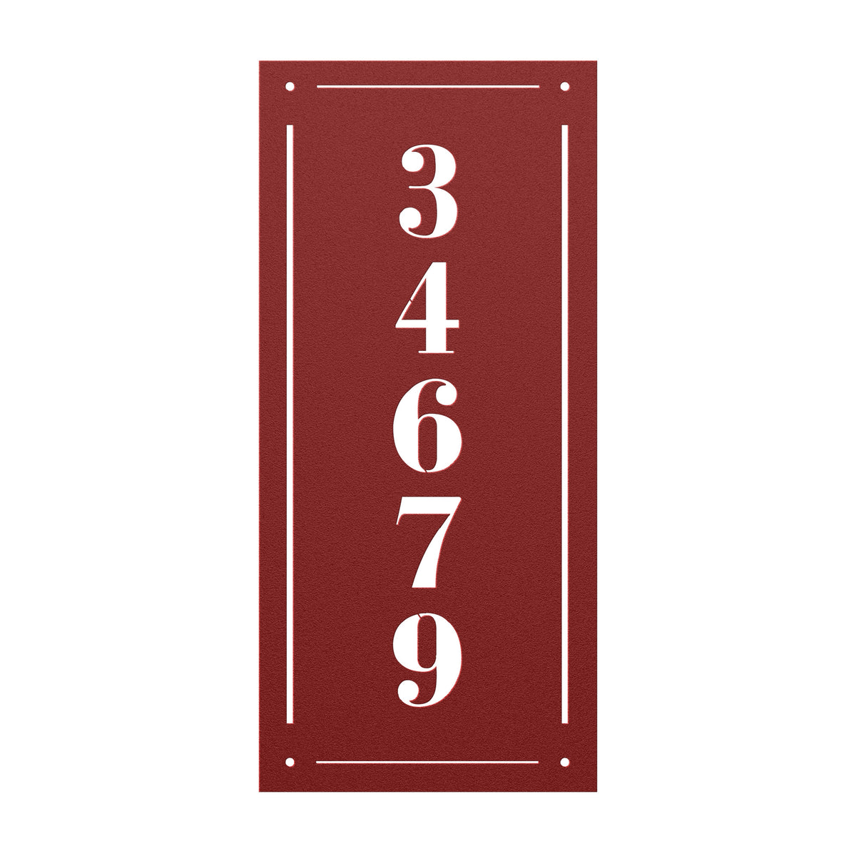 10087 - Modern Vertical Rectangular Address Sign
