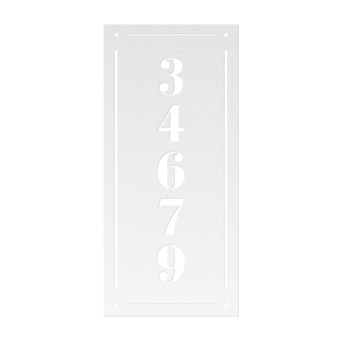 10087 - Modern Vertical Rectangular Address Sign