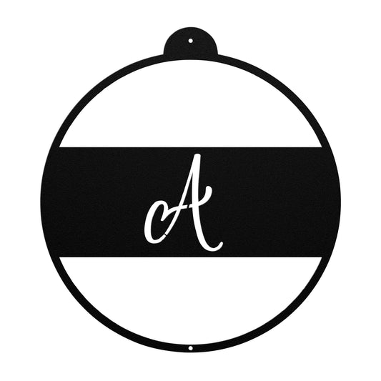 10117 - Christmas Monogram Cursive Ornament