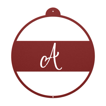 10117 - Christmas Monogram Cursive Ornament