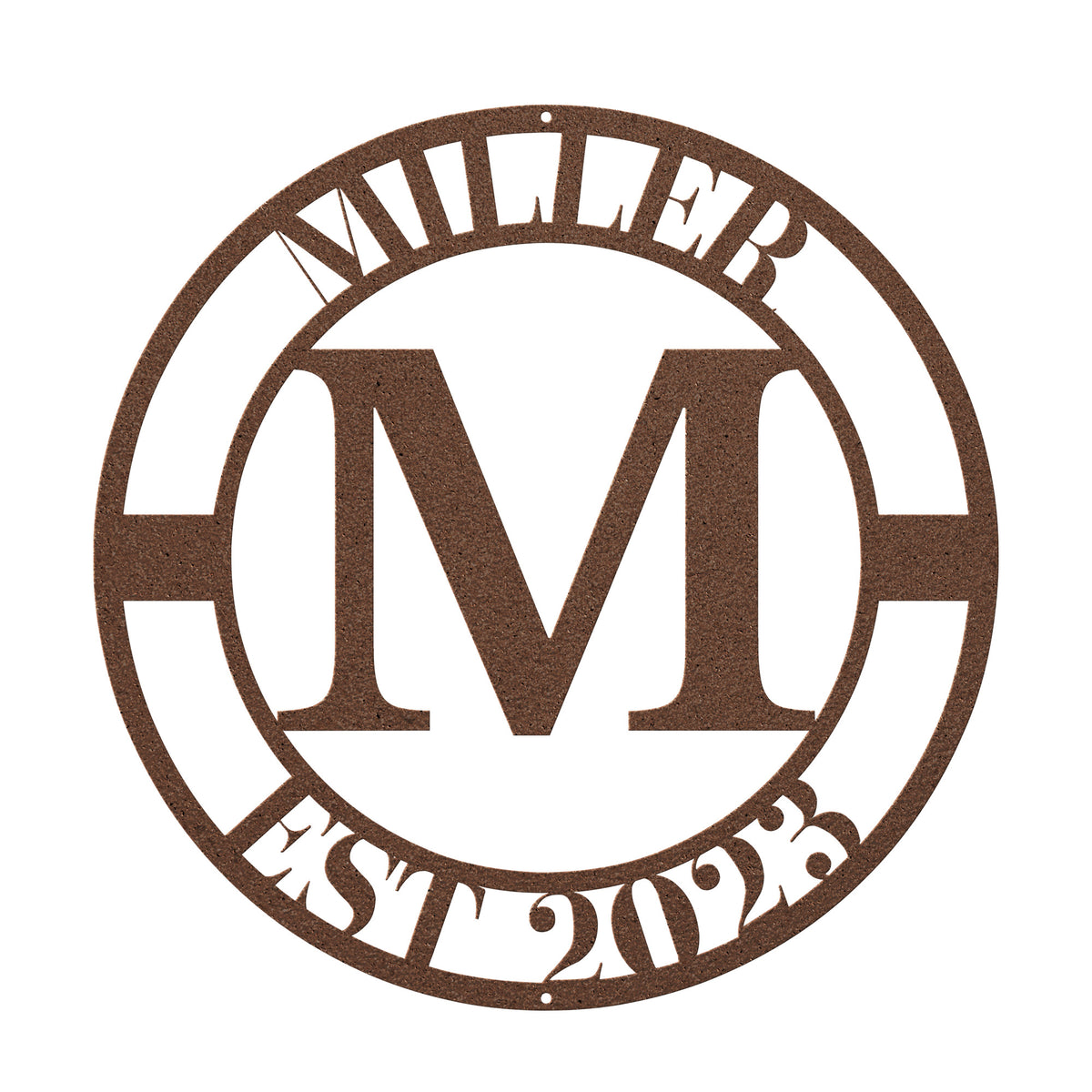 10137- * Monogram Custom Family Name Metal Sign