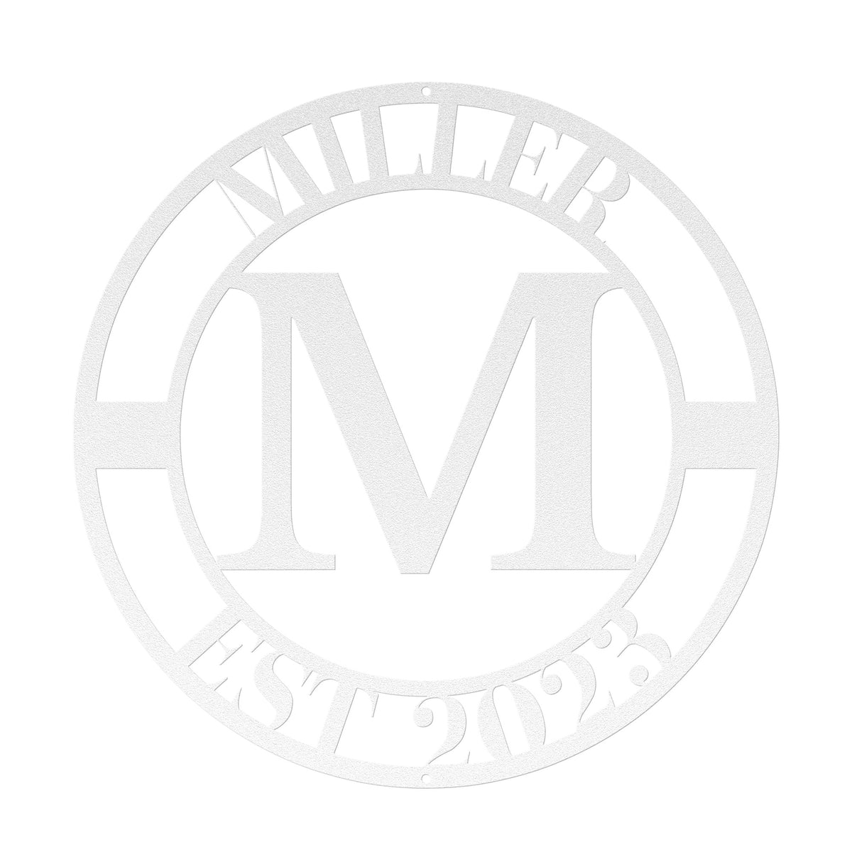 10137- * Monogram Custom Family Name Metal Sign