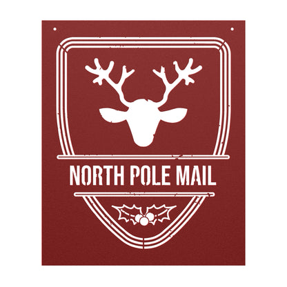 10085 - North Pole Mail Reindeer Metal Sign