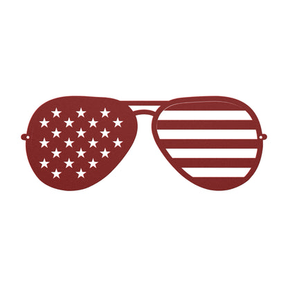 10083 - Patriotic American Flag Aviator Sunglasses Metal Decor