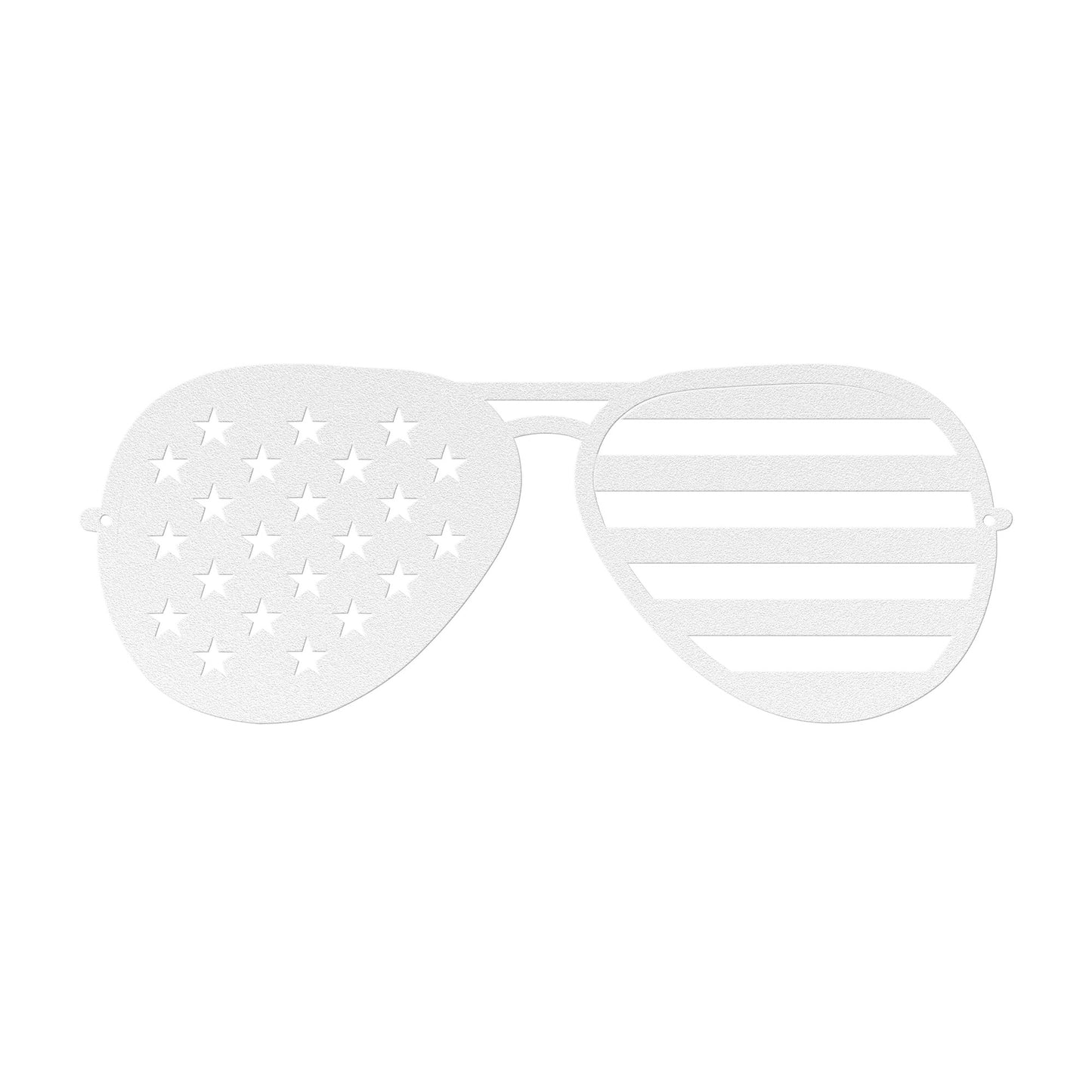 10083 - Patriotic American Flag Aviator Sunglasses Metal Decor