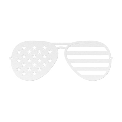 10083 - Patriotic American Flag Aviator Sunglasses Metal Decor