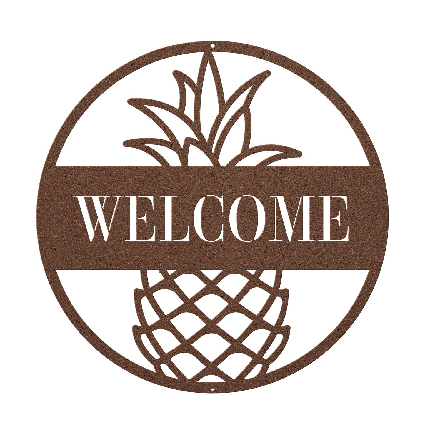 10080 - Pineapple Circular Welcome Sign