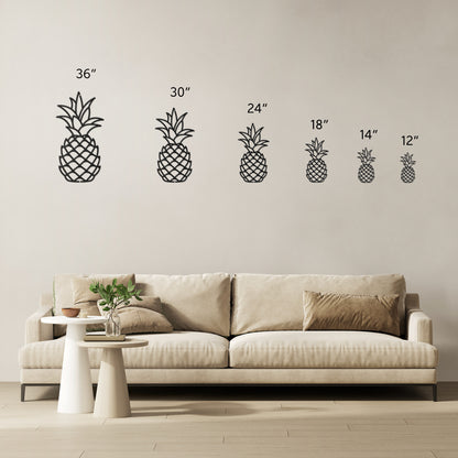 10079 - Pineapple Outline Metal Sign