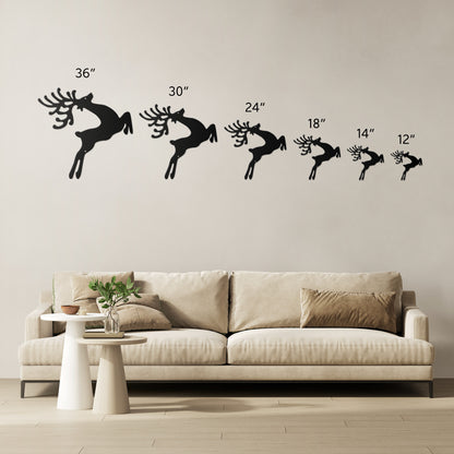 10078 - Prancing Reindeer Christmas Metal Sign