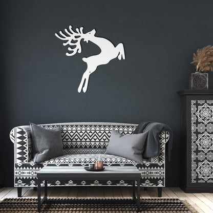 10078 - Prancing Reindeer Christmas Metal Sign