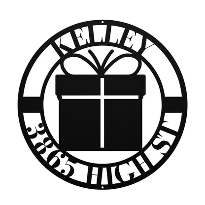 10176 - * Custom Gift/Present Circular Address Sign