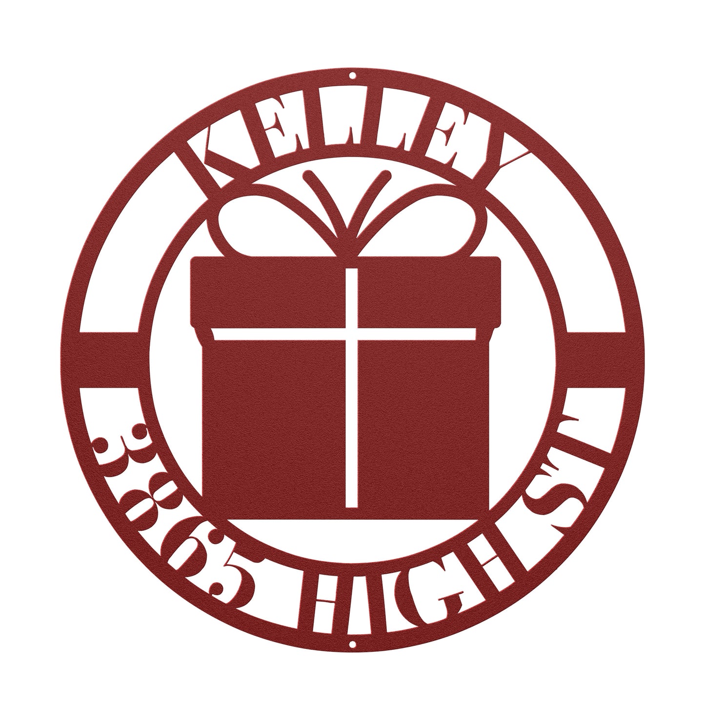 10176 - * Custom Gift/Present Circular Address Sign