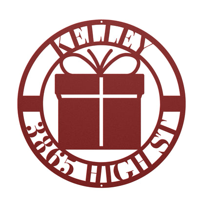 10176 - * Custom Gift/Present Circular Address Sign