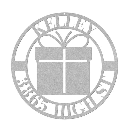 10176 - * Custom Gift/Present Circular Address Sign