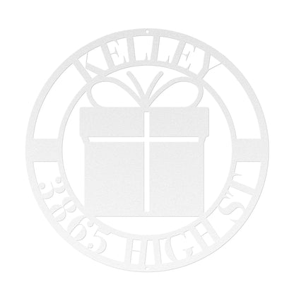 10176 - * Custom Gift/Present Circular Address Sign
