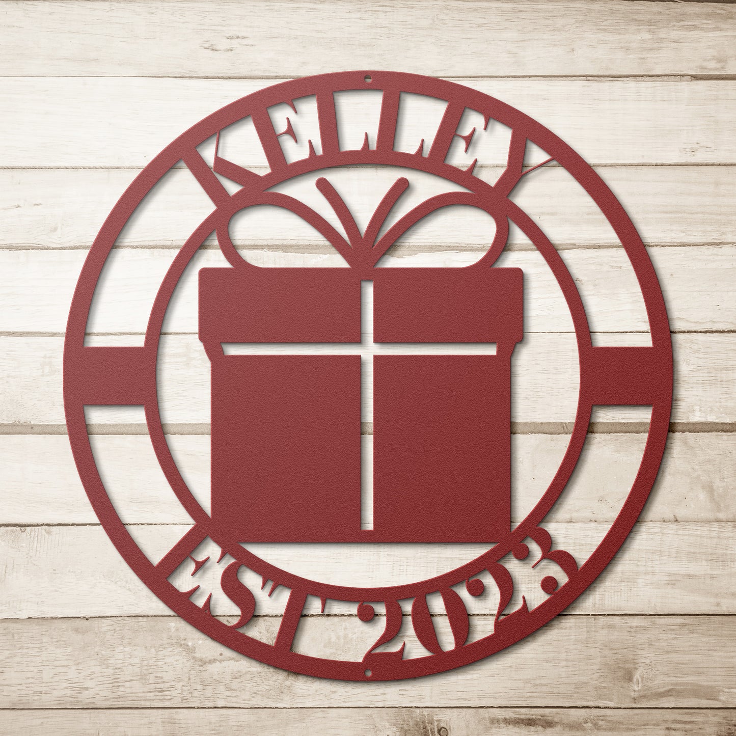 10179 - * Custom Family Gift/Present Metal Sign