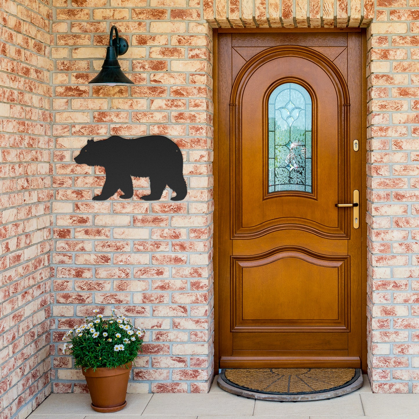 10072 - Rustic Bear Metal Wall Art