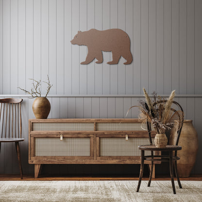 10072 - Rustic Bear Metal Wall Art