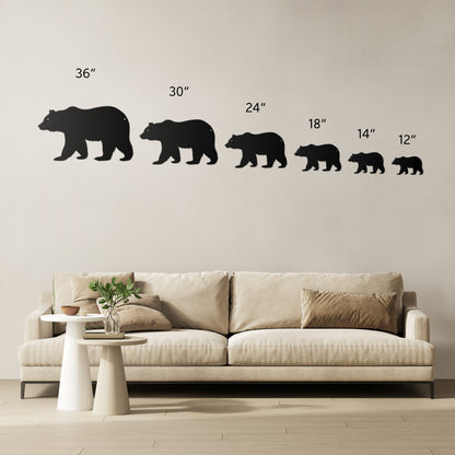10072 - Rustic Bear Metal Wall Art