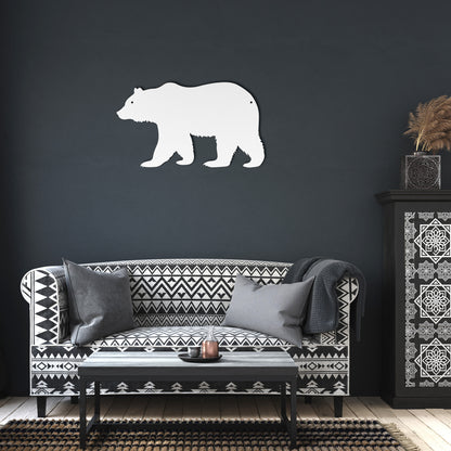 10072 - Rustic Bear Metal Wall Art