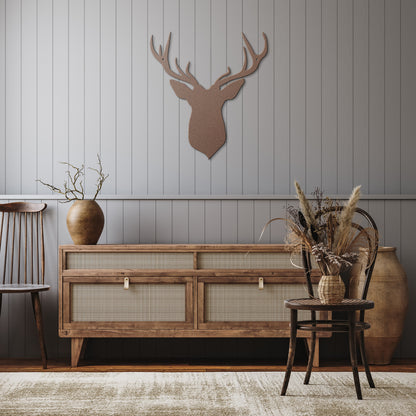 10071 - Rustic Buck Head Metal Sign