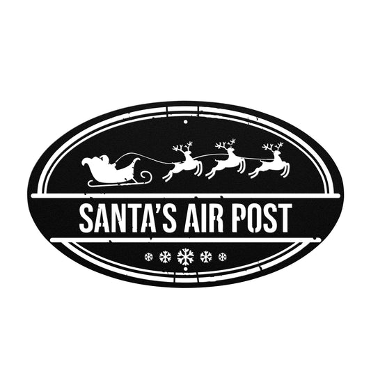 10069 - Santa Air Postal Rustic Metal Sign