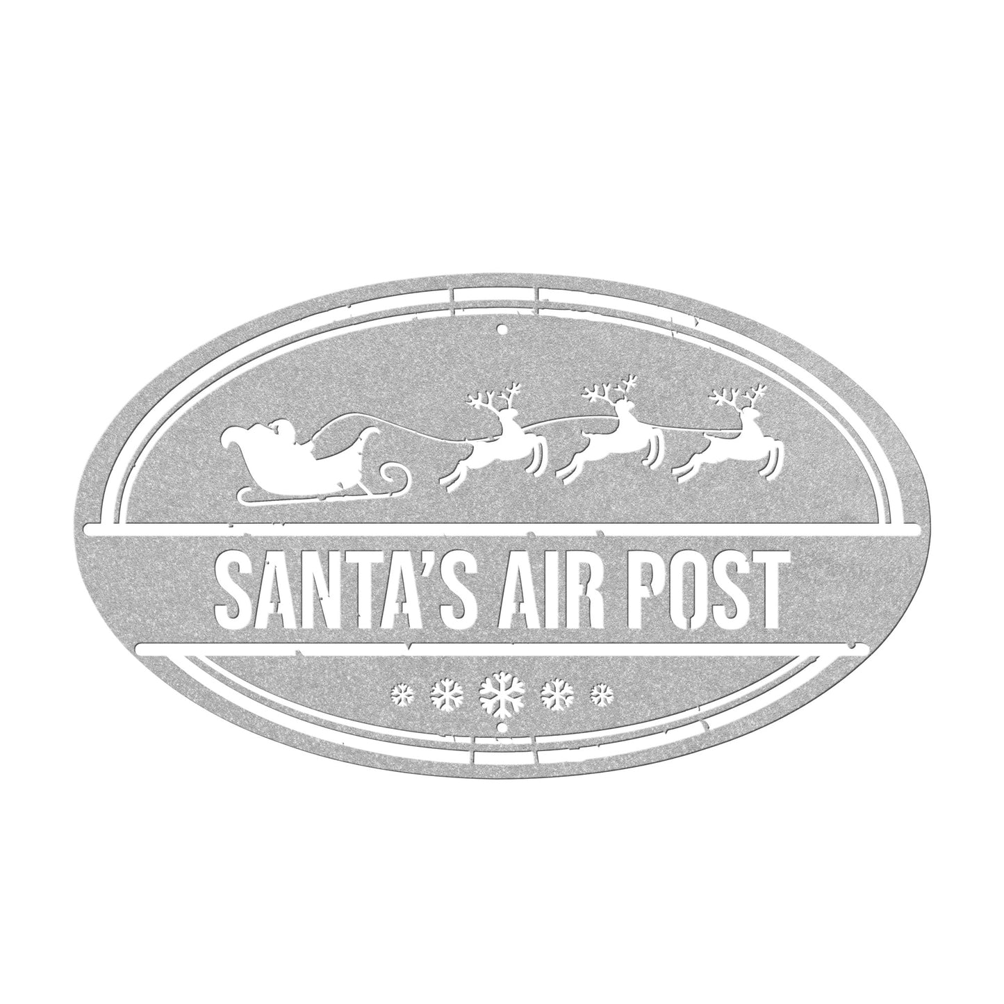 10069 - Santa Air Postal Rustic Metal Sign