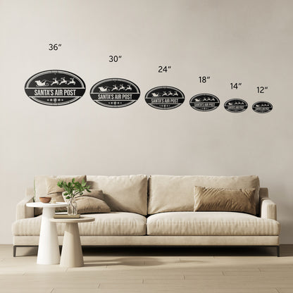 10069 - Santa Air Postal Rustic Metal Sign