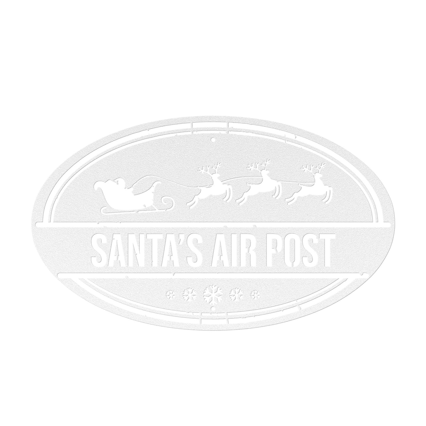 10069 - Santa Air Postal Rustic Metal Sign