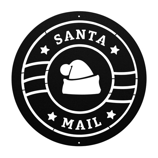 10064 - Santa Mail Circular Christmas Sign