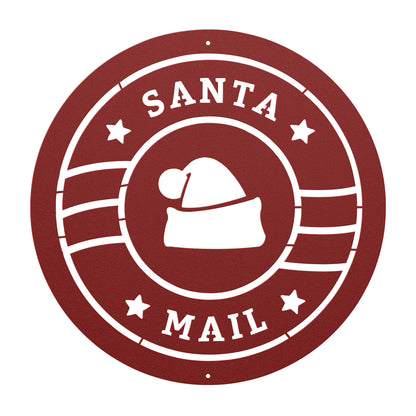 10064 - Santa Mail Circular Christmas Sign