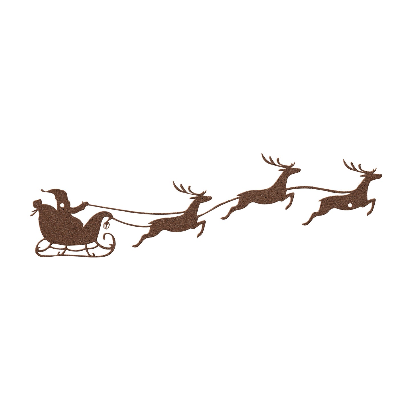 10063 - Santa Sleigh and Reindeer Metal Decor