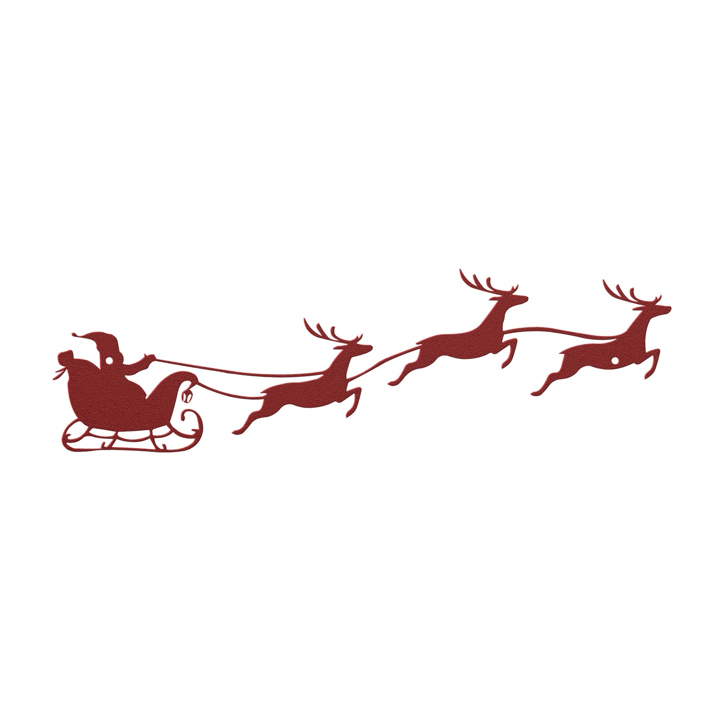 10063 - Santa Sleigh and Reindeer Metal Decor